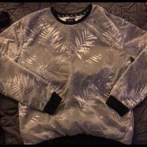 Zara Transparent Screen Floral Print Sweatshirt